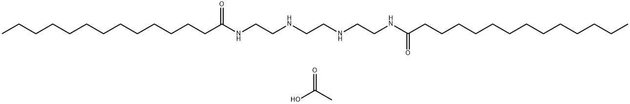 N,N′-[1,2-エタンジイルビス[イミノ(2,1-エタンジイル)]]ビス(テトラデカンアミド)・酢酸 化学構造式