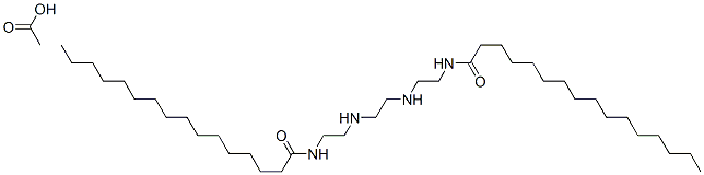 N,N'-[ethylenebis(iminoethylene)]bispalmitamide monoacetate Struktur