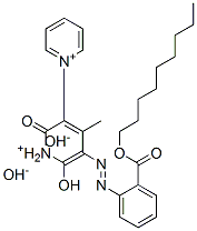 1',2'-dihydro-6'-hydroxy-4'-methyl-5'-[[2-[(nonyloxy)carbonyl]phenyl]azo]-2'-oxo-1,3'-bipyridinium hydroxide 结构式