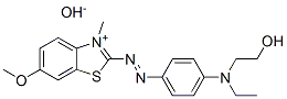 2-[[4-[ethyl(2-hydroxyethyl)amino]phenyl]azo]-6-methoxy-3-methylbenzothiazolium hydroxide Struktur