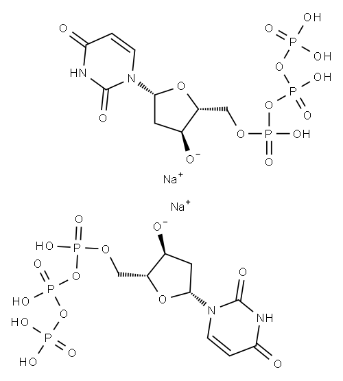 Uridine 5'-(tetrahydrogen triphosphate), 2'-deoxy-, disodium salt 结构式