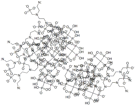 heptasodium pentahydrogen [ethane-1,2-diylbis[[(phosphonatomethyl)imino]ethane-2,1-diylnitrilobis(methylene)]]tetrakisphosphonate Structure
