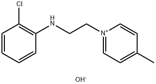 1-[2-[(2-クロロフェニル)アミノ]エチル]-4-メチルピリジニウム・ヒドロキシド 化学構造式