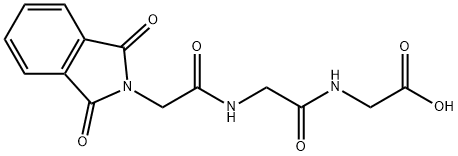 N-[[(1,3-ジヒドロ-1,3-ジオキソ-2H-イソインドール)-2-イル]アセチル]Gly-Gly-OH 化学構造式