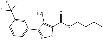 butyl 4-amino-3-[3-(trifluoromethyl)phenyl]isothiazole-5-carboxylate Structure