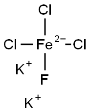 dipotassium trichlorofluoroferrate(2-) Structure