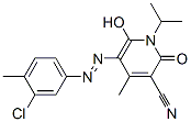 3-Pyridinecarbonitrile,  5-[2-(3-chloro-4-methylphenyl)diazenyl]-1,2-dihydro-6-hydroxy-4-methyl-1-(1-methylethyl)-2-oxo- 结构式