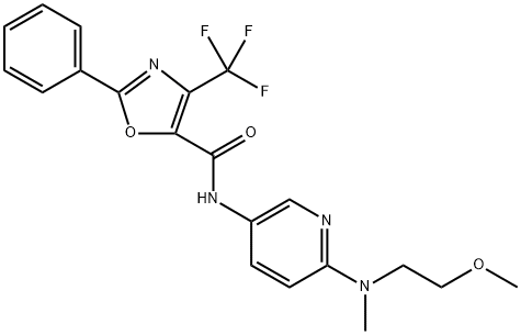 N-[6-[(2-甲氧基乙基)甲氨基]-3-吡啶基]-2-苯基-4-(三氟甲基)-5-噁唑羧胺 结构式