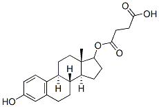 エストラ-1,3,5(10)-トリエン-3,17-ジオール17-水素ブタンジオアート 化学構造式
