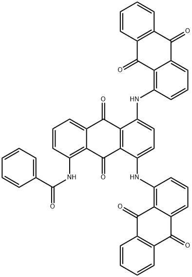 N-[[5,8-ビス[(9,10-ジヒドロ-9,10-ジオキソアントラセン)-1-イルアミノ]-9,10-ジヒドロ-9,10-ジオキソアントラセン]-1-イル]ベンズアミド 化学構造式