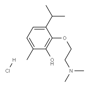 6-[2-(dimethylamino)ethoxy]-5-isopropyl-o-cresol hydrochloride 结构式