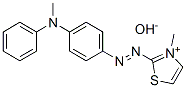 3-メチル-2-[[4-(メチルフェニルアミノ)フェニル]アゾ]チアゾール-3-イウム·ヒドロキシド 化学構造式