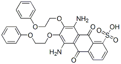 5,8-diamino-9,10-dihydro-9,10-dioxo-6,7-bis(2-phenoxyethoxy)anthracenesulphonic acid Struktur
