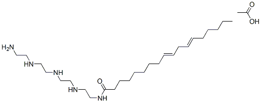 N-[2-[[2-[[2-[(2-aminoethyl)amino]ethyl]amino]ethyl]amino]ethyl]octadeca-9,12-dienamide monoacetate 结构式