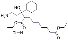 diethyl 2-(3-amino-1-cyclohexyl-1-hydroxypropyl)nonanedioate hydrochloride Struktur