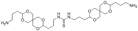 1,3-[bis[3-[9-(3-aminopropyl)-2,4,8,10-tetraoxaspiro[5.5]undec-3-yl]propyl]]thiourea Struktur