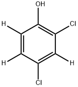 2,4‐ジクロロフェノール‐3,5,6‐D3 化学構造式