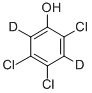 2,4,5‐トリクロロフェノール‐3,6‐D2 化学構造式