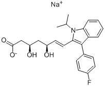 氟伐他汀钠, 93957-55-2, 结构式