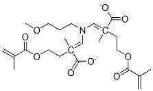 ビス(2-メチルプロペン酸)[(3-メトキシプロピル)イミノ]ビス(2,1-エタンジイル) 化学構造式