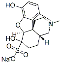 4,5α-エポキシ-3,6-ジヒドロキシ-17-メチルモルフィナン-6-スルホン酸ナトリウム 化学構造式