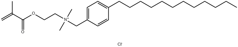 4-ドデシル-N,N-ジメチル-N-[2-[(2-メチル-1-オキソ-2-プロペニル)オキシ]エチル]ベンゼンメタンアミニウム・クロリド 化学構造式