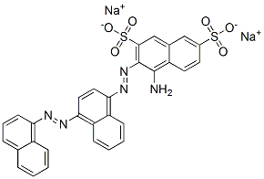 4-amino-3-[[4-(1-naphthylazo)-1-naphthyl]azo]naphthalene-2,7-disulphonic acid, sodium salt Structure