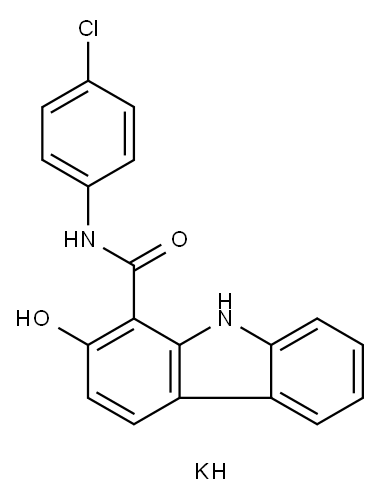 potassium N-(4-chlorophenyl)-2-hydroxy-9H-carbazole-1-carboxamidate Struktur