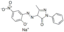 2,4-ジヒドロ-4-[[5-ニトロ-2-(ソジオオキシ)フェニル]アゾ]-5-メチル-2-フェニル-3H-ピラゾール-3-オン 化学構造式