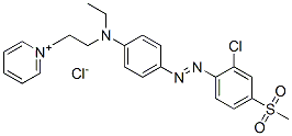 1-[2-[[4-[[2-クロロ-4-(メチルスルホニル)フェニル]アゾ]フェニル]エチルアミノ]エチル]ピリジニウム・クロリド 化学構造式