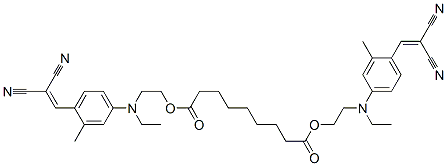 bis[2-[[4-(2,2-dicyanovinyl)-3-methylphenyl]ethylamino]ethyl] azelate  Struktur