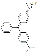 N-[4-[[4-(ジメチルアミノ)フェニル]フェニルメチレン]-2,5-シクロヘキサジエン-1-イリデン]-N-メチルメタンアミニウム·ヒドロキシド 化学構造式