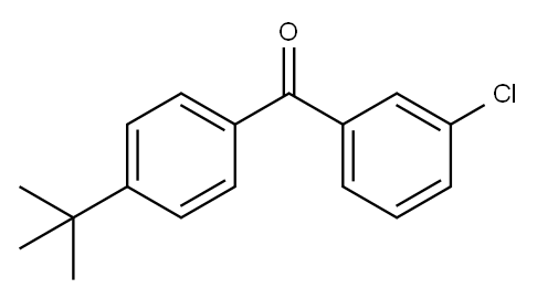 4-TERT-ブチル-3'-クロロベンゾフェノン 化学構造式