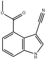 3-氰基-1H-吲哚-4-甲酸甲酯 结构式