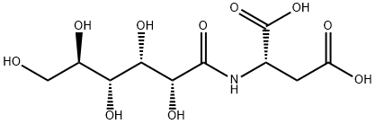 N-D-gluconoyl-L-aspartic acid Struktur