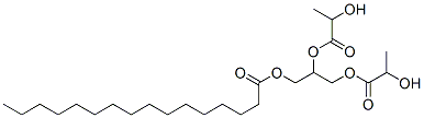2,3-bis(2-hydroxy-1-oxopropoxy)propyl palmitate  Struktur