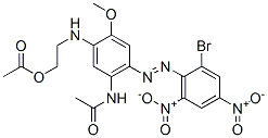 2-[[5-acetamido-4-[(2-bromo-4,6-dinitrophenyl)azo]-2-methoxyphenyl]amino]ethyl acetate Structure