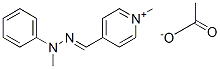 1-methyl-4-[(methylphenylhydrazono)methyl]pyridinium acetate Structure