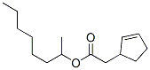 2-シクロペンテン-1-酢酸1-メチルヘプチル 化学構造式