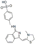 3-[(3-メチルチアゾリジン-2-イリデン)メチル]-1H-イソインドール-1-イミン・4-メチルベンゼンスルホン酸 化学構造式