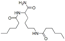 2,6-ビス[(1-オキソヘキシル)アミノ]ヘキサンアミド 化学構造式