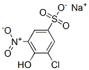 sodium 3-chloro-4-hydroxy-5-nitrobenzenesulphonate Struktur