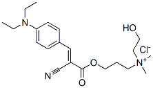 [3-[[2-cyano-3-[4-(diethylamino)phenyl]-1-oxoallyl]oxy]propyl](2-hydroxyethyl)dimethylammonium chloride Structure