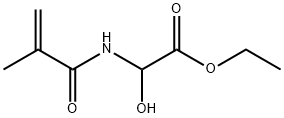 ヒドロキシ[(2-メチル-1-オキソ-2-プロペニル)アミノ]酢酸エチル 化学構造式