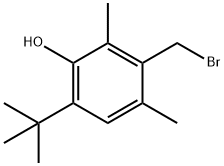 3-(bromomethyl)-6-(tert-butyl)-2,4-xylenol Struktur