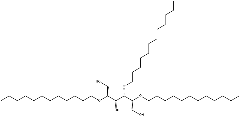 2,4,5-tri-O-dodecyl-D-glucitol  Struktur