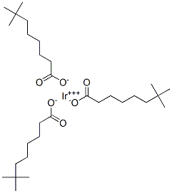 トリス(7,7-ジメチルオクタン酸)イリジウム(III) 化学構造式
