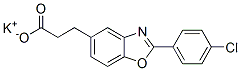 potassium 2-(4-chlorophenyl)benzoxazole-5-propionate Struktur