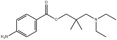 p-アミノ安息香酸3-(ジエチルアミノ)-2,2-ジメチルプロピル 化学構造式