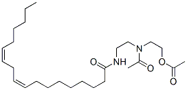 (9Z,12Z)-N-[2-[アセチル[2-(アセチルオキシ)エチル]アミノ]エチル]-9,12-オクタデカジエナミド 化学構造式